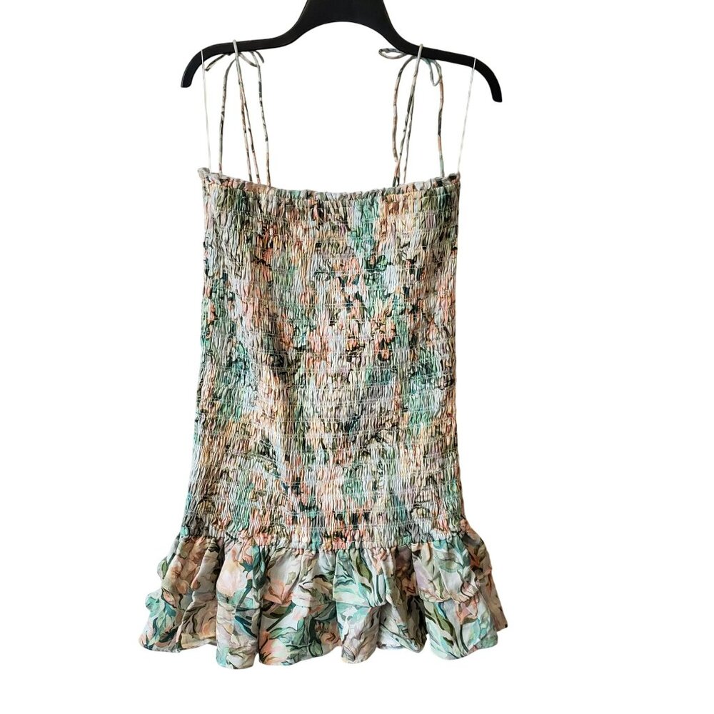 Significant Other Margot Smocked Pastel Floral Mini Dress Coquette Girl Feminine - Picture 12 of 14
